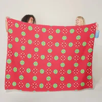 Christmas Holiday Charm Pattern 03 -  Fleece Blanket