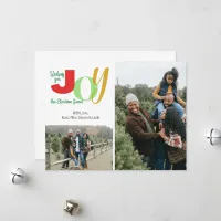 Wishing You Joy Family Photo Holiday Card