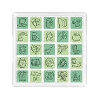 St. Patrick's Hand Drawn Icons ID635 Acrylic Tray