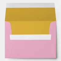 Pink Pearl Gold Insert Wedding Envelope