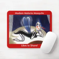 Vintage Madam Malaria Mosquito Mouse Pad