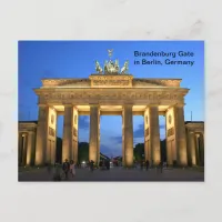 Brandenburg Gate in Berlin, Germany at Night Postcard