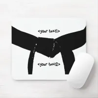 Martial Arts Black Belt Mouse Pad