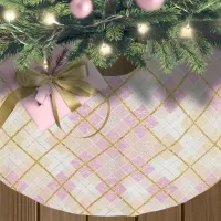 Pink Gold Christmas Pattern#28 ID1009 Brushed Polyester Tree Skirt