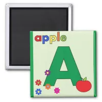 Letter "A" is for Apple Magnet