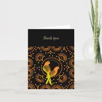 Tropical Bird Thank You Card