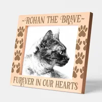 Pet Memorial Paw Prints Furever in Our Hearts Etched Frames