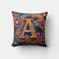 The Letter A Throw Pillow