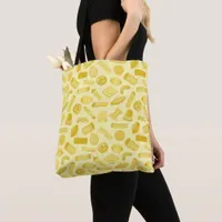 Italian Food Pasta Shapes Foodie Patterned Tote Bag