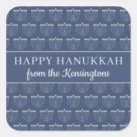 Cute Rustic Menorah Hanukkah Holiday Square Sticker