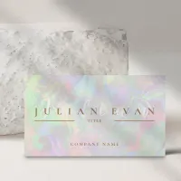 Modern Stylish Pastel Glitter Holographic Beauty Business Card