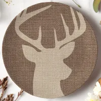 Rustic Burlap Deer Buck | Paper Plates