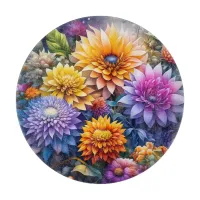 Pretty Colorful Ai Art Flowers  Cutting Board