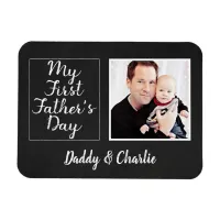My First Fathers Day Chalkboard Photo Magnet