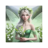 Beautiful May Fairy in Lilies of the Valley Metal Print