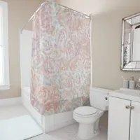 Vintage roses in cream - floral pattern  shower curtain