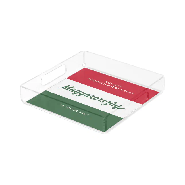 Hungary Independence Day National Flag Acrylic Tray