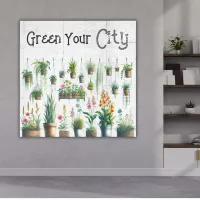 Green Your City Vertical Garden Concrete Wall Art