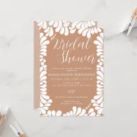 Mexican Talavera Boho Barro Bridal Shower Invitation