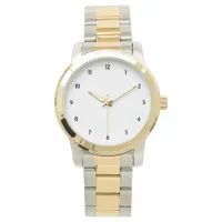 Unisex Oversized Two-Tone Bracelet Watch Add Own