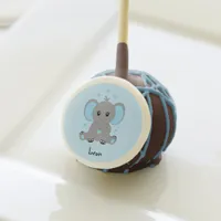 Cute baby elephant in blue for boys  cake pops