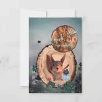 Squirrel Birthday Thank You Card