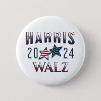 Kamala Harris and Tim Walz 2024 Button