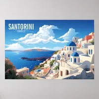 Santorini Greece Travel | Greek Island |  Poster