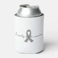 Ironic I Really Hate Cancer | Any Color Ribbon Can Cooler