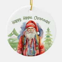 Happy Hippie Christmas Ornament