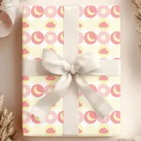 Pink And Yellow Celestial Baby Shower Wrapping Paper