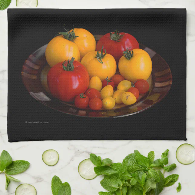 Red Tomatoes, Yellow Tomatoes Kitchen Towel