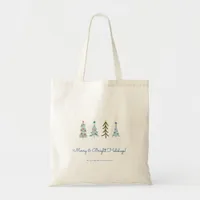 Scandinavian Minimalist Christmas trees Tote Bag