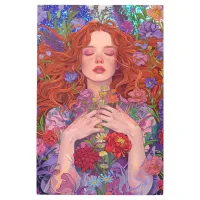 *~* Glitter Woman SC4 Esoteric Goddess Floral Metal Print
