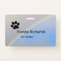 Badge - Rainbow and Paw Print