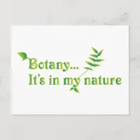 Graduation Botanist Funny Saying Postcard