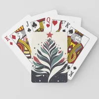 Abstract Christmas Tree Poker Cards