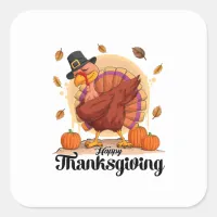 Happy Thanksgiving  Square Sticker