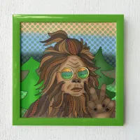 Sasquatch Peace Sign | Retro Bigfoot 