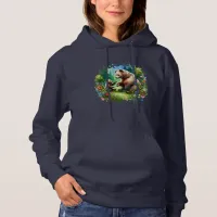 Cute Watercolor Bear and Cub Hoodie