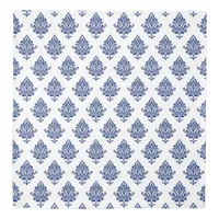 Vintage Hamptons Damask Print Blue and White Duvet Cover