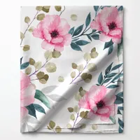 Beautiful Botanical Pink And Green Floral Fabric