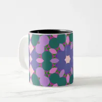 Vintage multicolor pattern Two-Tone coffee mug