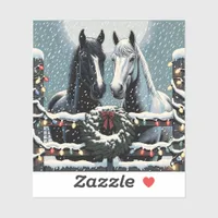 Festive Horses | Merry Christmas Sticker