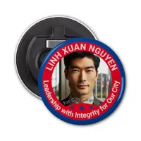 City Council Custom Photo Campaign Template Button Bottle Opener