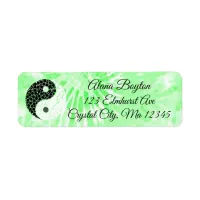 Personalized  Green Tie Dye Return Mailing Label