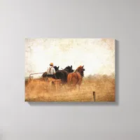 Horse Powered Field Work Canvas Print