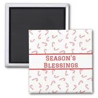 Personalized Candy Cane Christmas Magnet