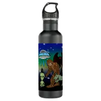 Cryptids, Bigfoot, Sasquatch, Mothman, Alien, UFO  Stainless Steel Water Bottle