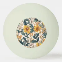 Classic Floral Pattern Elegant Chic Ping Pong Ball